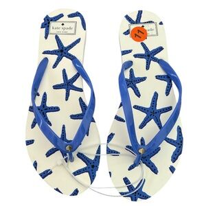 Kate Spade White and Blue Starfish Sandals